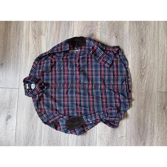 J.Crew Slim Fit Plaid Button-Down Shirt with Elbow Patches - Picture 1 of 3